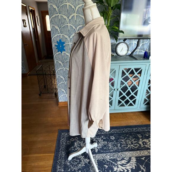 6/$25 Dokotoo Corduroy Long Sleeve Button Down Tunic Dress with Pockets Sz. XXL - Picture 4 of 5